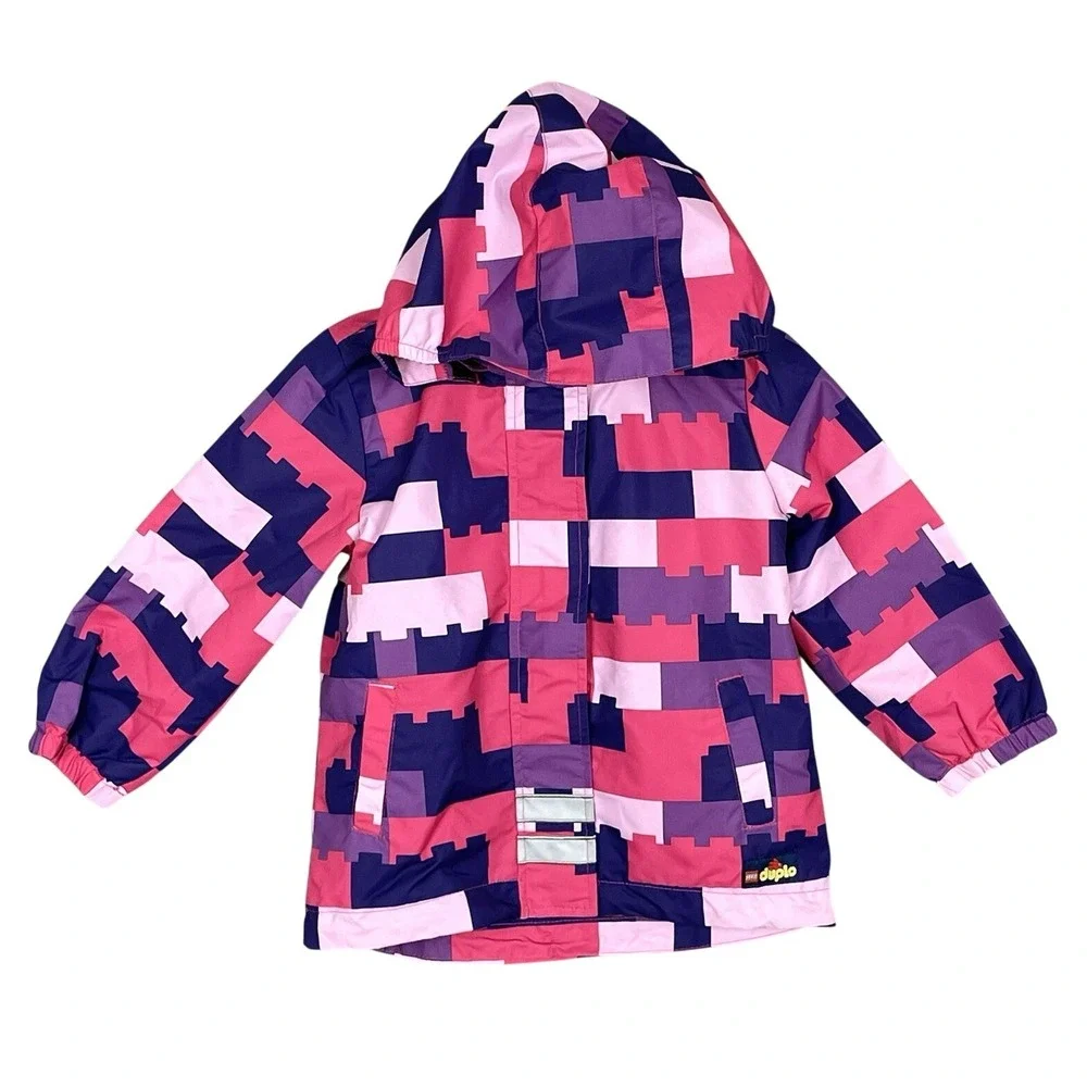 Colorful LEGO Waterproof Spring Jacket Size 18-24M‎ Removeable Hood Reflectors